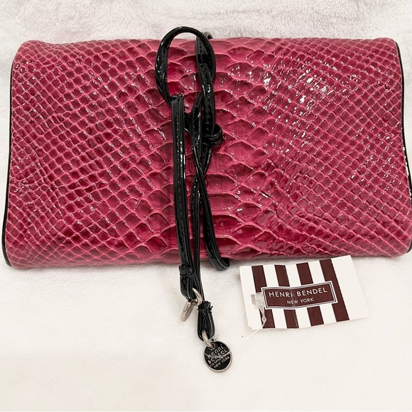 Henri Bendel Snaked Skin Embossed Travel Jewelry Roll Holder With Dust B… - Picture 5 of 8